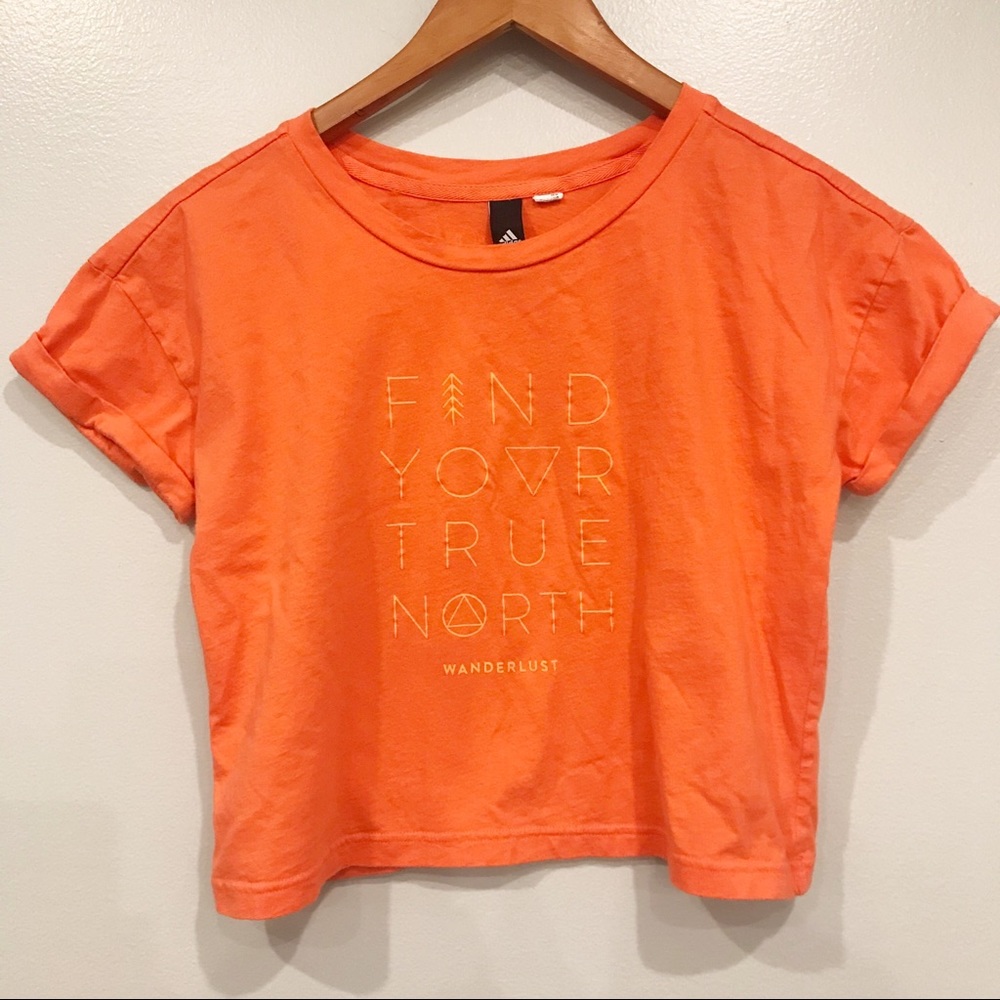 Adidas Wanderlust Orange Crop Top
